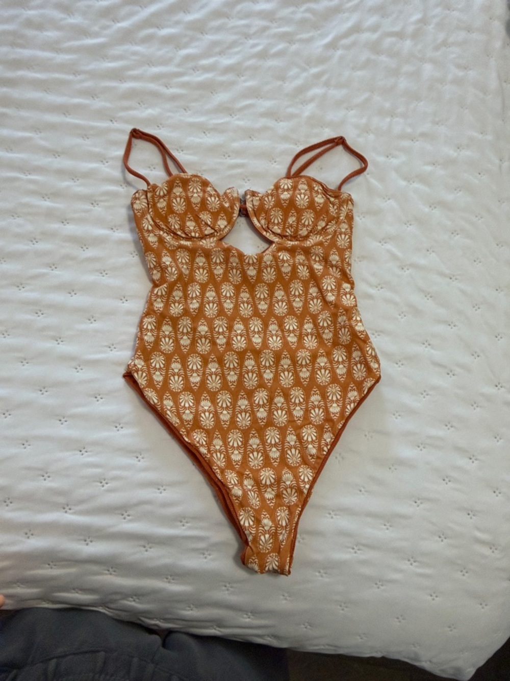 Maaji Orange and White Patterned One-Piece Swimsuit - Picture 4 of 6